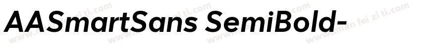 AASmartSans SemiBold字体转换